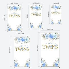 Lofaris Floral Plant Simple Vibe Baby Shower Rectangle Backdrop