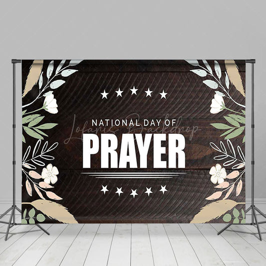 Lofaris Floral Plant Wooden National Day Of Prayer Backdrop