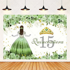 Lofaris Floral Quinceanera 15th Birthday Backdrop Elegant Princess Decor with Blossoms Pink Gold Photo Wall for Sweet Fifteen Party