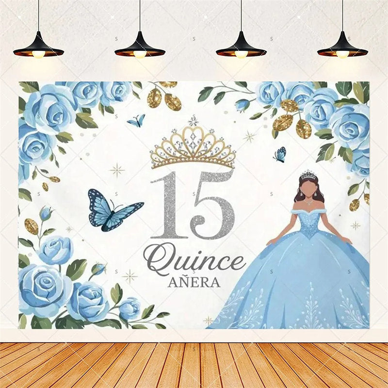 Lofaris Floral Quinceanera 15th Birthday Backdrop Elegant Princess Decor with Blossoms Pink Gold Photo Wall for Sweet Fifteen Party