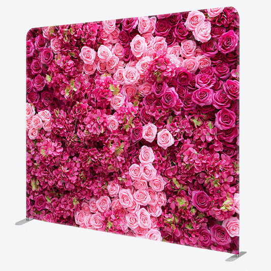 Lofaris Floral Roses Spring Photo Square Tension Backdrop