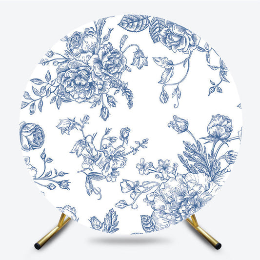 Lofaris Floral Simple Fine Art Plant Circle Party Backdrop