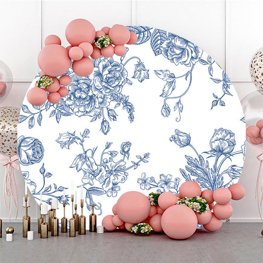 Lofaris Floral Simple Fine Art Plant Circle Party Backdrop