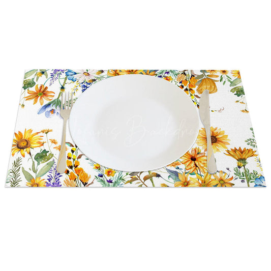 Lofaris Floral Spring Garden Fresh Sweet Set of 4 Placemats