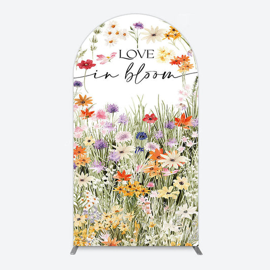 Lofaris Floral Spring Love In Bloom Wedding Arch Backdrop