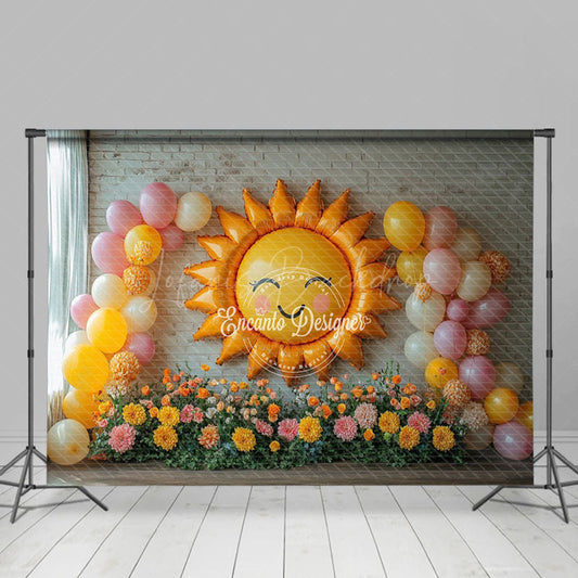 Lofaris Floral Sun Balloon Arch Sweet Cake Smash Backdrop
