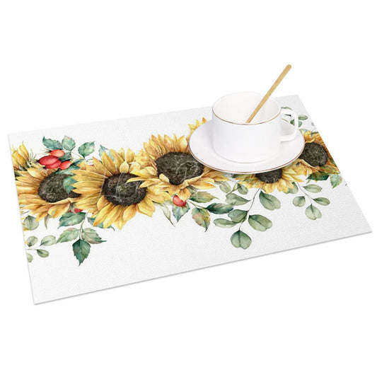 Lofaris Floral Sunflower Spring Fresh Set of 4 Placemats