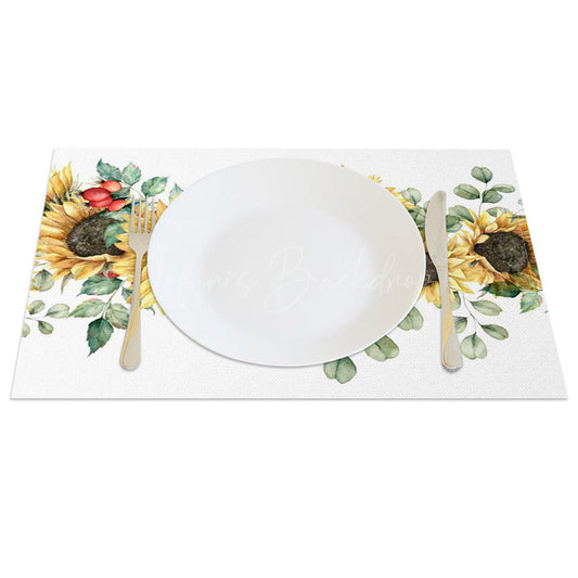 Lofaris Floral Sunflower Spring Fresh Set of 4 Placemats