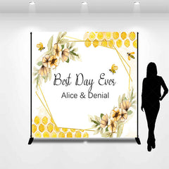Lofaris Floral Sweet Best Day Ever Custom Wedding Backdrop