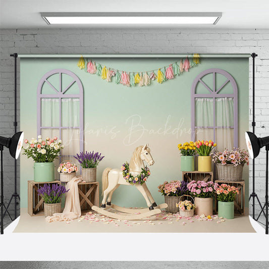 Lofaris Floral Sweet Color Trojan Fresh Wedding Backdrop