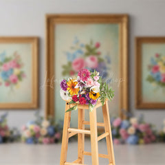 Lofaris Floral Triple Painting Elegant Sweet Wedding Backdrop