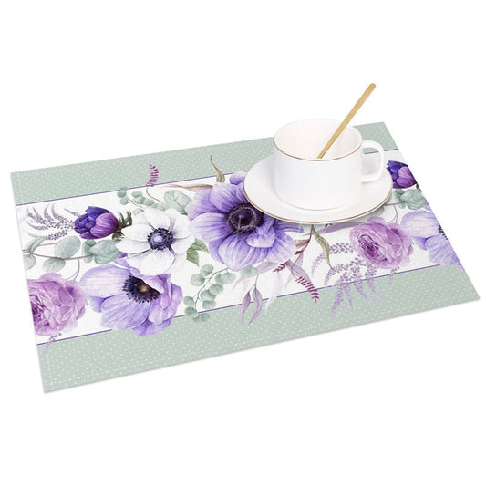Lofaris Floral Violet Sweet Fresh Spring Set of 4 Placemats