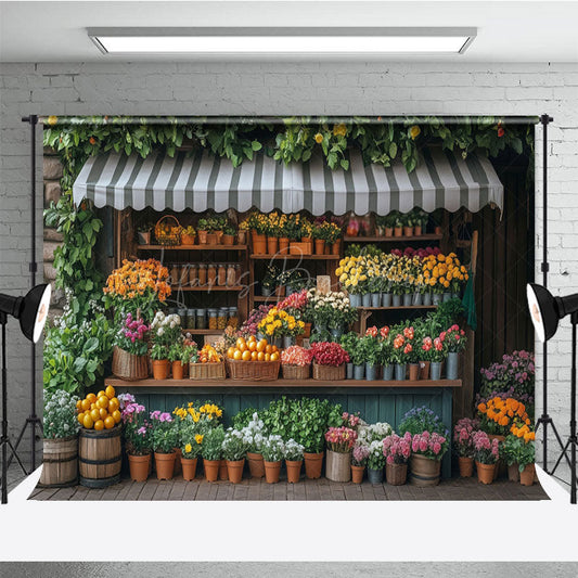 Lofaris Flower Green Plant Shelf Spring Photography Backdrop