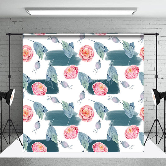 Lofaris Flower Leaf Fruits Step And Repeat Photo Backdrop