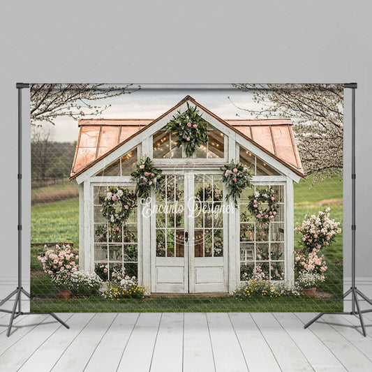 Lofaris Flower Room Grass Outdoor Spring Scenery Backdrop