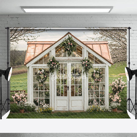 Lofaris Flower Room Grass Outdoor Spring Scenery Backdrop