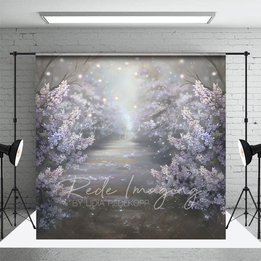 Lofaris Foggy Pink Misty Blossoms Garden Photography Backdrop