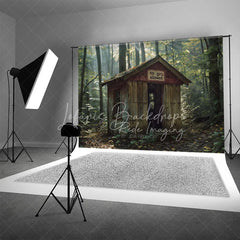 Lofaris Forest Cabin Wood Shack Backdrop No Girls Allowed Sign Treehouse Background for Boy Adventure