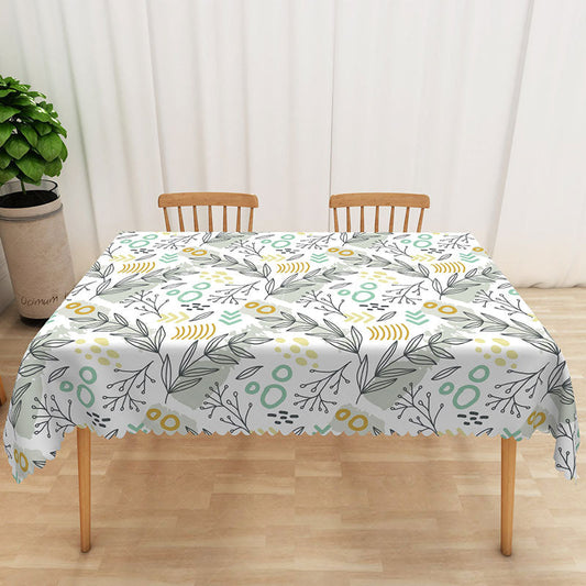 Lofaris Fresh Boho Autumn Rectangle Tablecloth with Fallen Leaves for Rustic Thanksgiving and Fall Harvest Decor