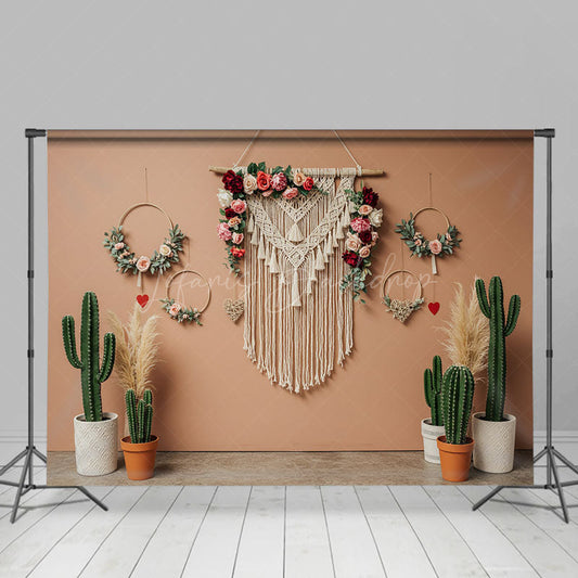 Lofaris Fresh Boho Cactus Floral And Sweet Wedding Backdrop