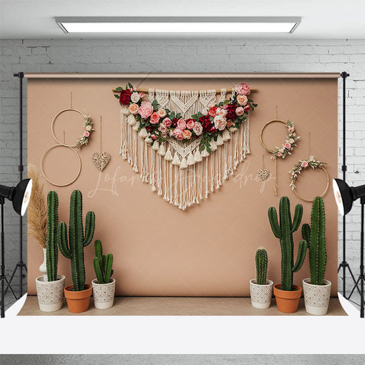 Lofaris Fresh Cactus Sweet Boho And Floral Wedding Backdrop