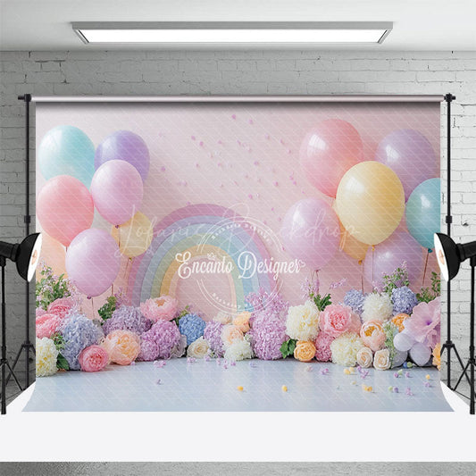 Lofaris Fresh Floral Balloons Birthday Cake Smash Backdrop