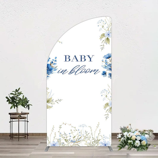 Lofaris Fresh Floral Bloom Boho Baby Shower Half Moon Arch Backdrop