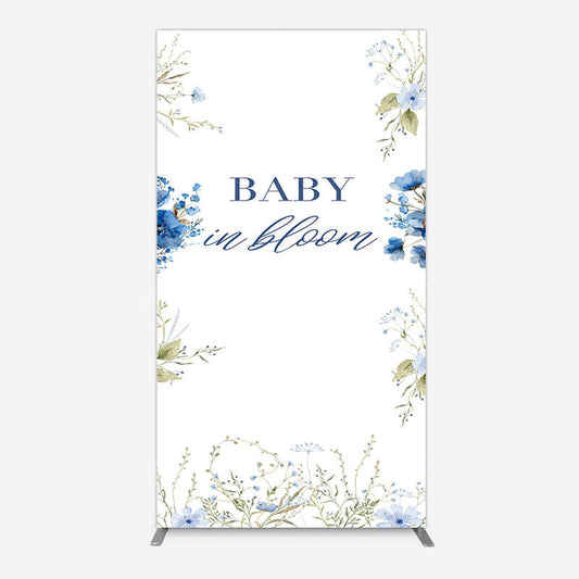 Lofaris Fresh Floral Bloom Boho Baby Shower Rectangle Backdrop