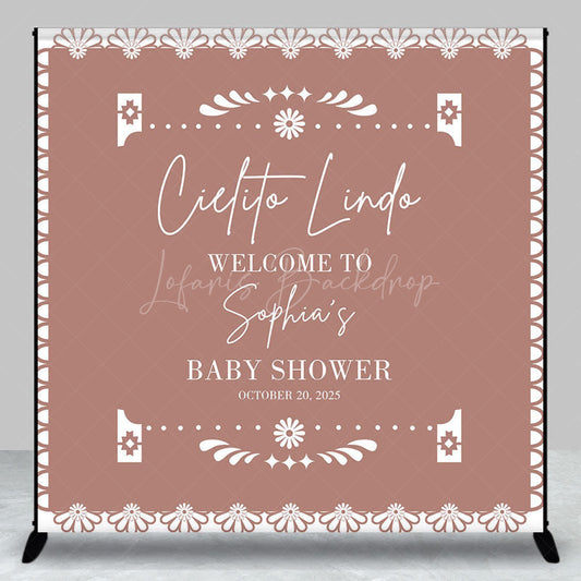 Lofaris Fresh Floral Lace Edges Custom Baby Shower Backdrop
