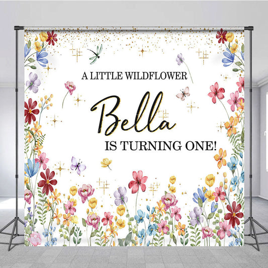 Lofaris Fresh Floral Spring Sweet Custom Birthday Backdrop