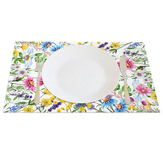 Lofaris Fresh Spring Floral Sweet Party Set of 4 Placemats