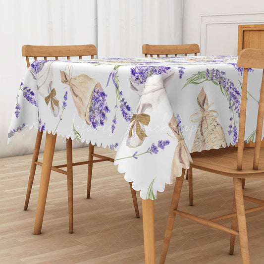 Lofaris Fresh Spring Lavender Tablecloth in Purple for Garden Party Wedding or French Country Themed Decor