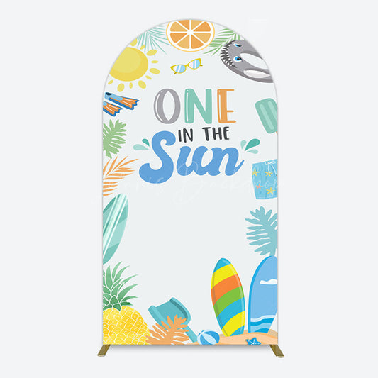 Lofaris Fresh Summer One In The Sun Birthday Arch Backdrop