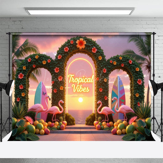 Lofaris Fruits Plant Arch Tropical Vibes Summer Photo Backdrop