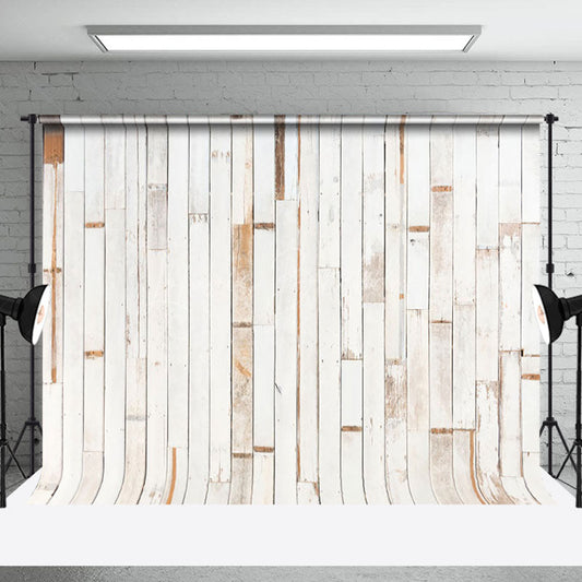 Lofaris Fuzzy Wood Wall White Beige Stripe Abstract Backdrop