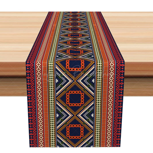 Lofaris Geometric Tribal Table Runner for Modern Aztec and Southwest Inspired Kitchen Dining Room Decor