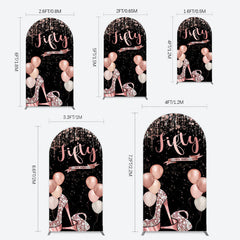 Lofaris Glitter Balloon High Heel Birthday Arch Backdrop