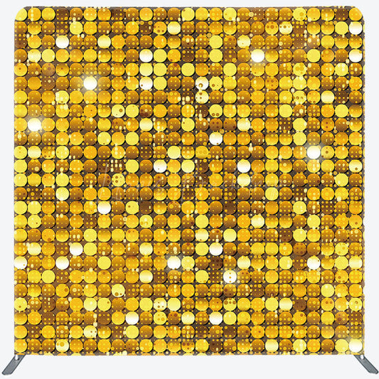 Lofaris Glitter Gold Sequins Dance Party Pillow Case Backdrop