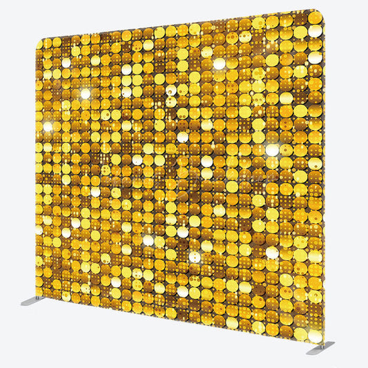 Lofaris Glitter Gold Sequins Dance Party Pillow Case Backdrop
