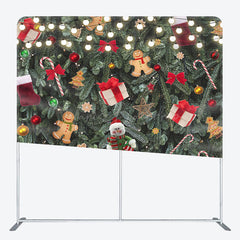 Lofaris Glitter Light Leaves Christmas Pillow Cover Backdrop