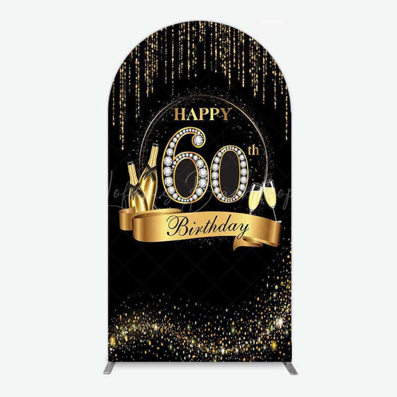 Lofaris Gold 60Th Birthday Women Arch Backdrop