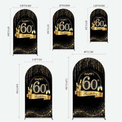 Lofaris Gold 60Th Birthday Women Arch Backdrop