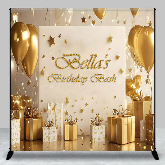 Lofaris Gold Balloon Celebration Custom Birthday Backdrop