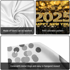 Lofaris Gold Bokeh Balloons City 2025 Garage Door Banner