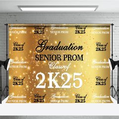 Lofaris Gold Bokeh Sparkle Step And Repeat Graduation Backdrop
