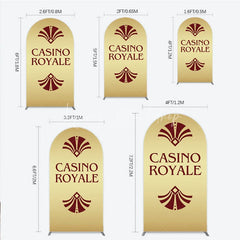 Lofaris Gold Casino Royale Inspired Arch Backdrop James Bond 007 Themed Party Decor Art Deco Adult Birthday