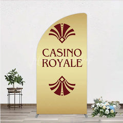 Lofaris Gold Casino Royale Inspired Half Moon Arch Backdrop James Bond 007 Themed Party Decor Art Deco Adult Birthday