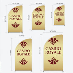 Lofaris Gold Casino Royale Inspired Half Moon Arch Backdrop James Bond 007 Themed Party Decor Art Deco Adult Birthday