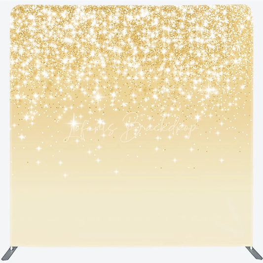 Lofaris Gold Glitter Tension Fabric Backdrop Shining Sparkles Bokeh Decor Luxury Abstract Theme Background for Prom Party