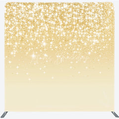 Lofaris Gold Glitter Tension Fabric Backdrop Shining Sparkles Bokeh Decor Luxury Abstract Theme Background for Prom Party